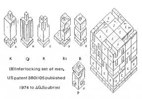 8 db MODERN sakk képeslap, regisztrált sakk készleteket bemutató sorozat / 8 MODERN chess postcards,...