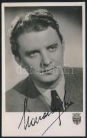 Udvardy Tibor (1914-1981) színész aláírása őt ábrázoló fotólapon
