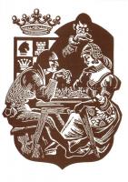 8 db MODERN belga sakk képeslap, sorozat / 8 MODERN Belgian chess postcards, serie