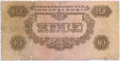 Románia / Szovjet megszállás 1944. 10L T:III-,IV
Romania / Soviet occupation 1944. 10 Lei C:VG,G
K...