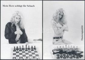 8 db MODERN erotikus sakk képeslap / 8 MODERN erotic chess postcards