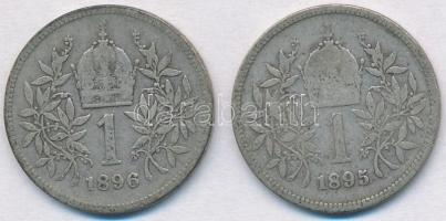 Ausztria 1895-1896. 1K Ag "Ferenc József" (2x) T:2-,3
Austria 1895-1896. 1 Corona Ag &quo...