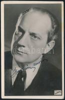 Hajmássy Miklós (1900-1990) színész aláírása az őt ábrázoló fotón