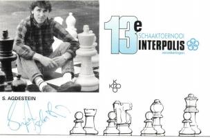 9 db MODERN sakk képeslap a 13. Interpolis versenyről / 9 MODERN chess postcards from the 13th Inter...