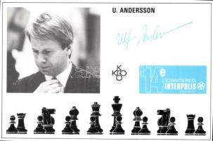 9 db MODERN sakk képeslap a 14. Interpolis versenyről / 9 MODERN chess postcards from the 14th Inter...