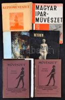 1910-1963 8 db Művészeti folyóirat (Művészet (2 db.), Ars Una, Műterem, Művészet, Magyar Iparművészet, Képzőművészet (2 db.)), különféle kiadásban, változó állapotban.
