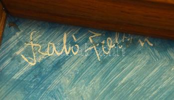 Szabó jelzéssel: Csendélet, olaj, farost, keretben, 33×33 cm