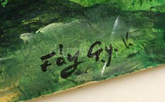 Fáy jelzéssel: Hegyvidék, akvarell, karton, 40,5×50 cm