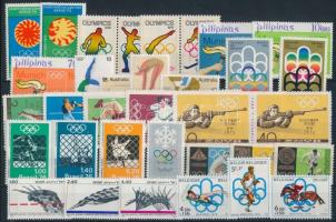 1972-1976 Olimpia 10 klf sor + 1 önálló érték, 1972-1976 Olympics 10 sets + 1 stamp