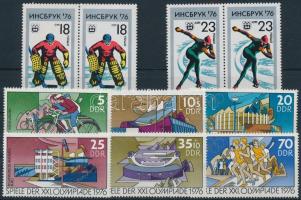 1972-1976 Olympics 4 diff sets + 2 blocks of 4 1972-1976 Olimpia 4 klf sor + 2 négyestömb