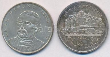 1992. 200Ft Ag "MNB" + 1994. 200Ft Ag "Deák" T:2 patina
