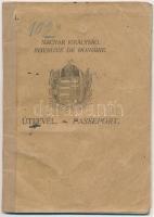 1927 Bp., A Magyar Királyság által kiállított fényképes útlevél / Hungarian passport