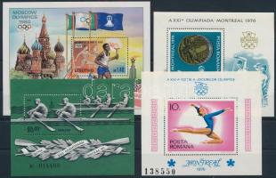 1976-1980 Olympics 4 blocks, 1976-1980 Olimpia 4 klf blokk