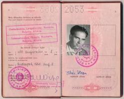 1958 Bp., A Magyar Népköztársaság által kiállított fényképes útlevél / Hungarian passport