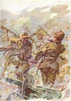 Kocsis Gyula őrvezető megsemmisíti az ellenséges osztagot / WWII Hungarian military, machine gun s: Garay