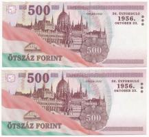2006. 500Ft "EC" "50. évforduló 1956. október 23." (2x) sorszámkövetők T:I