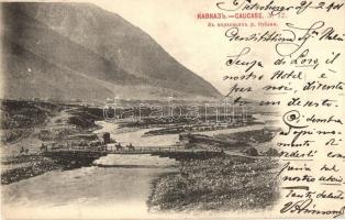 Caucasus Mountains, Kubani river, bridge