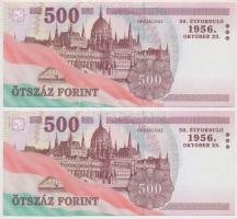 2006. 500Ft "EC" "50. évforduló 1956. október 23." (2x) sorszámkövetők T:I
