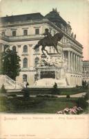 23 db VEGYES magyar és külföldi városképes lap lovas szobrokkal / 23 mixed Hungarian and European to...