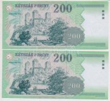 2003. 200Ft "FB" (2x) sorszámkövetők T:I