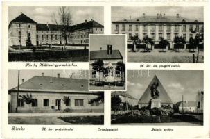 Bicske - 4 db RÉGI városképes lap / 4 pre-1945 town-view postcards