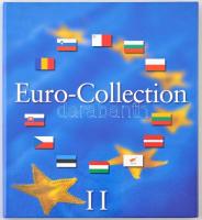 Euro-Collection 12 Európa Uniós állam euró és eurócentérme gyűjtőalbuma + Euró és eurócentérme tartó kis műanyag tok. Mindkettő használt állapotban.