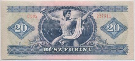 1975. 20Ft nyomdai papírránccal T:I