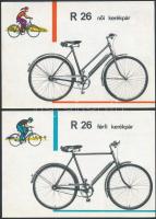 cca 1960 A Csepel női és férfi kerékpár műszaki tájékoztatója, 2 db