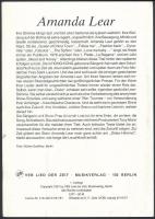 1981 Amanda Lear (1939-) énekesnő életét röviden ismertető reklámnyomtatvány