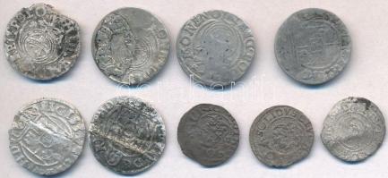 Lengyel Királyság ~1500-1600. 9db-os ezüstpénz tétel, benne több Poltorak T:2-,3 több sérült is, for...