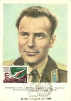 5 db MODERN űrhajózás motívumlap, magyar, szovjet, amerikai űrhajósok / 5 MODERN motive postcards as...