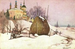 12 db RÉGI orosz művészlap / 12 pre-1945 Russian art postcards