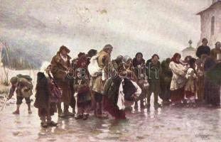 12 db RÉGI orosz művészlap / 12 pre-1945 Russian art postcards