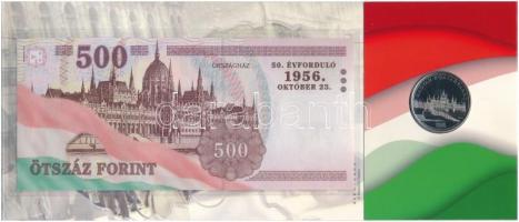 2006. 50Ft Cu-Ni "1956-os forradalom" első napi veret + 500Ft "EB" bankjegy &quo...