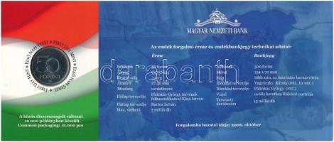 2006. 50Ft Cu-Ni "1956-os forradalom" első napi veret + 500Ft "EB" bankjegy &quo...