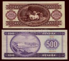 Kis forint tétel 10Ft 1962,1969. + 20Ft 1969,1980. + 50Ft papírráncokkal 1983. + 100Ft 1949,1957,196...