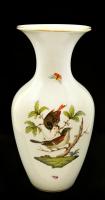 Rotschild mintás Herendi porcelán váza, kézzel festett, jelzett, apró kopásokkal, m: 25 cm