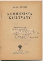1948 Marx-Engels: Kommunista kiáltvány, nemes Dezső bevezető tanulmányával, Népszava Szakszervezeti ...