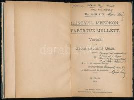 Lengyel mezőkön, tábortűz mellett. Gyóni (Áchim) Géza przemysli verseinek első itthoni (bővített) ki...