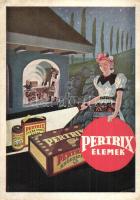 Pertrix elemek, reklámlap / Pertrix battery advertisement card, Hungarian folklore (EK)