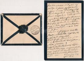 1893 Jánosi, Báró Nyáry Ilonának címzett levél nagyapjától Budapestre