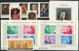 1966-1980 Personalities 1 set + 3 block + 4 stamp, 1966-1980 Személyiségek motívum 1 db sor + 3 db blokk + 4 db önálló érték