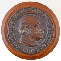 1958. "Gruby Dávid - Miskolc 1958" Br plakett fatalpon (talp 150mm) T:2,2-