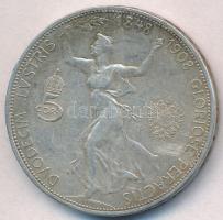 Ausztria 1908. 5K Ag "Ferenc József - Jubileum" T:2- ph. Austria 1908. 5 Corona Ag "F...