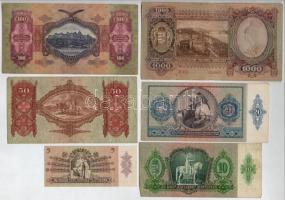 1930-1943. 5P-1000P (6xklf) pengő bankjegy T:III,III-