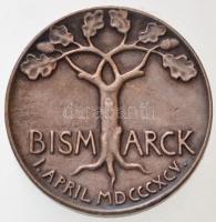 Német Birodalom 1895. "Bismarck / 1895. Április 1." jelzetlen Ag emlékérem Bismarck 80. sz...