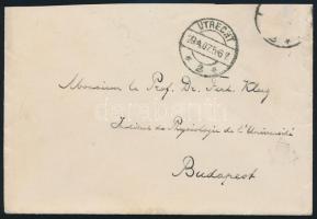1907 Utrecht, Ferdinand Klughoz professzorhoz címzett levél