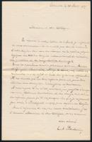 1907 Utrecht, Ferdinand Klughoz professzorhoz címzett levél