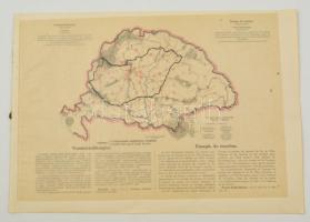 A vontatószükséglet Magyarországon 1913-ban, térkép magyarázattal, 37x27 cm