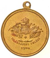 ~1914. "Világháború emléke / Isten éltesse vitéz hadseregünket" Cu emlékérem (29mm) / Hung...